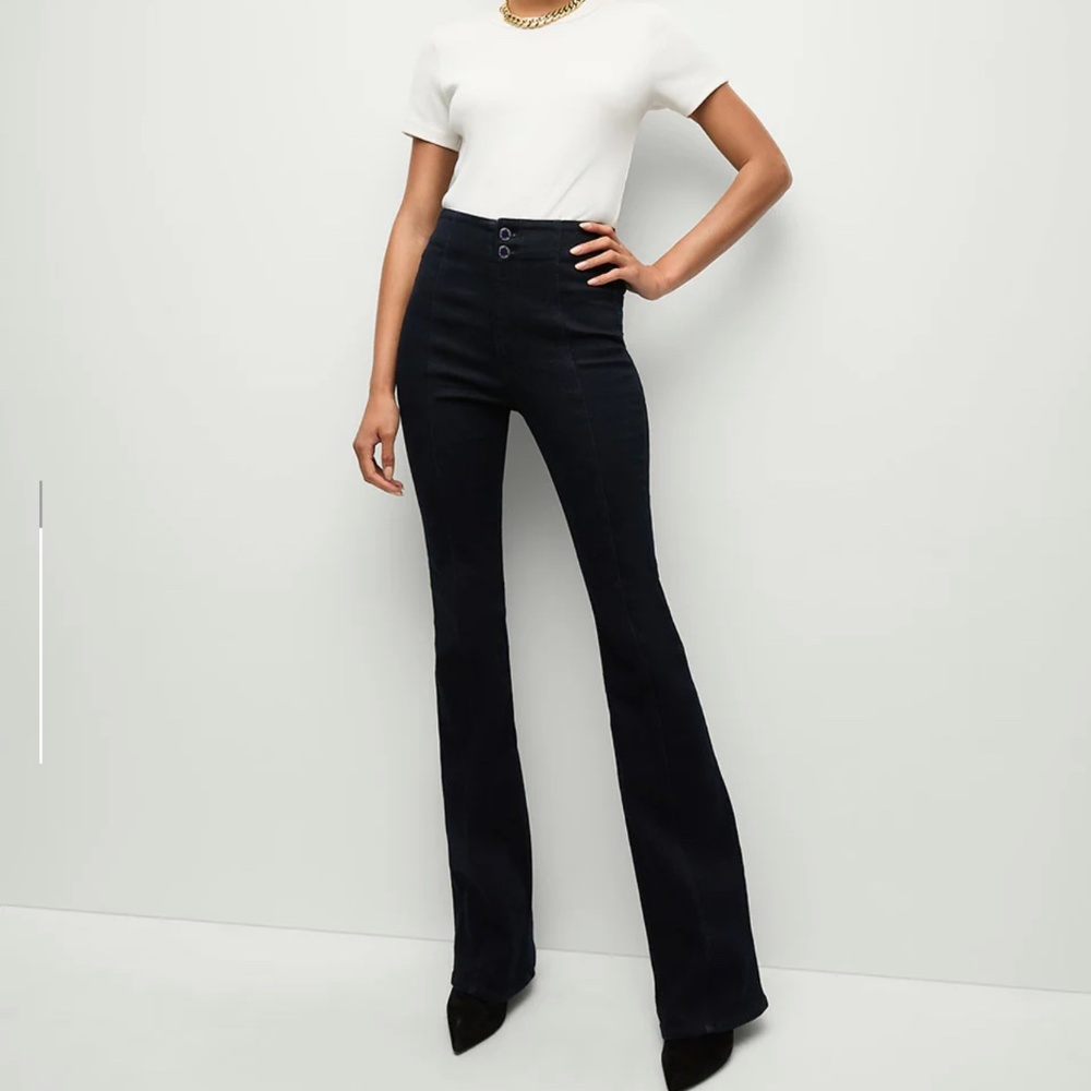 VERONICA BEARD BEVERLY SEAMED SKINNY FLARE JEAN